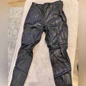Forever 21 Black Leather Look Pants